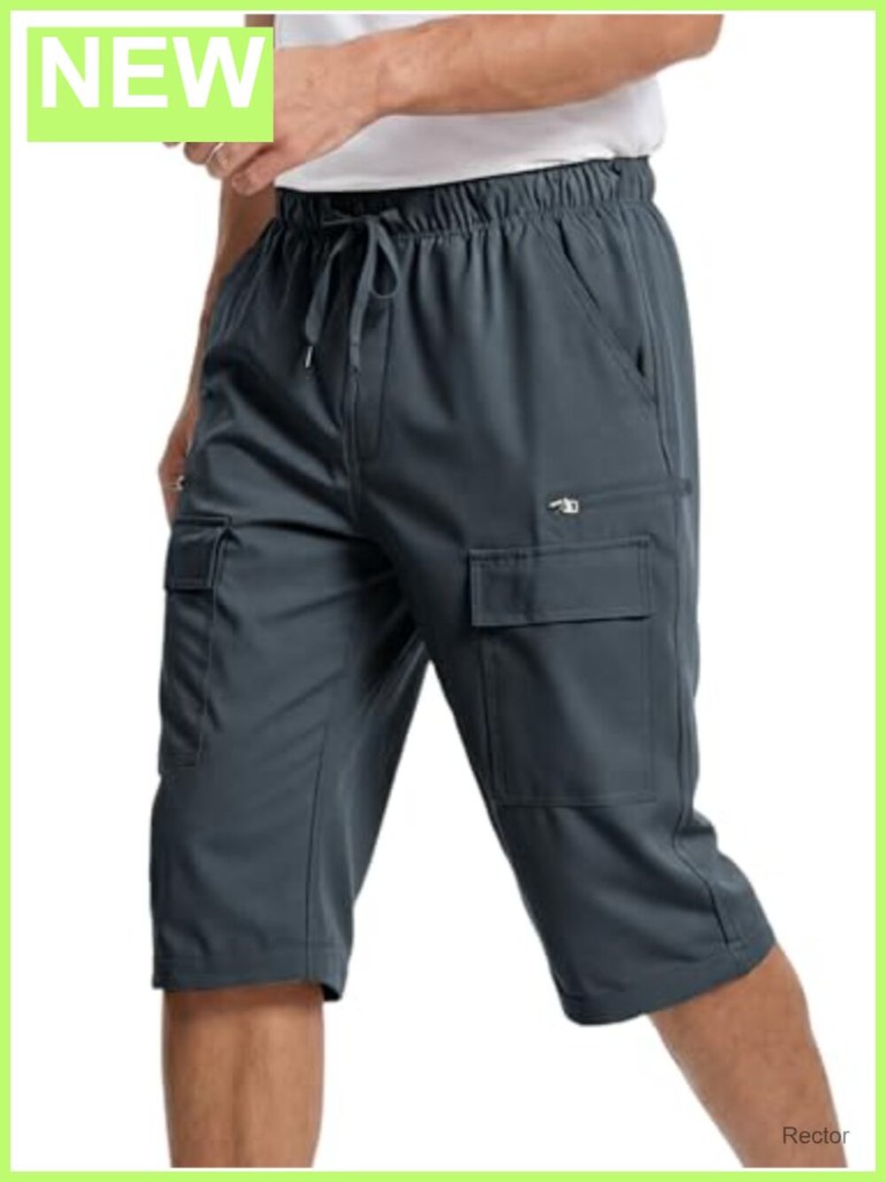 Men's Quick Dry Lightweight 3/4 Cargo Shorts with 7 Pockets